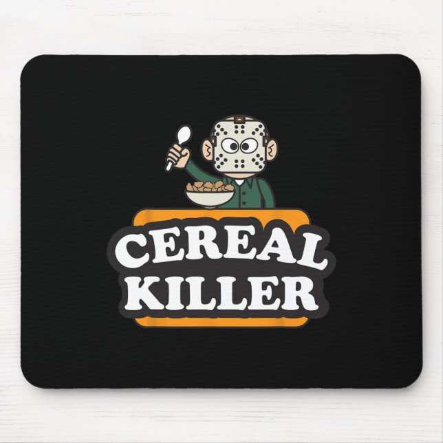 Tapis De Souris Cereal Killer Food Pun Humour Costume Amusant Hall (Devant)