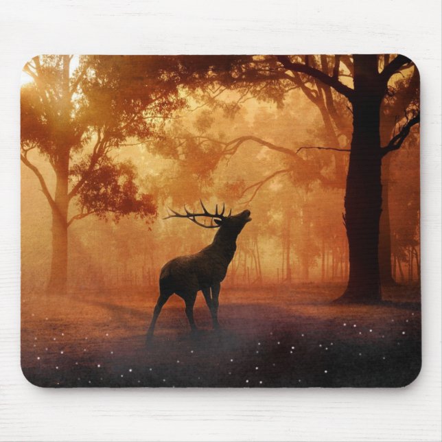 Tapis De Souris Cerf au coucher du soleil (Devant)