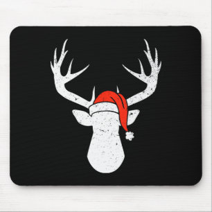 Tapis De Souris Cerf avec chapeau de Père Noël Pyjama de Noël Cade