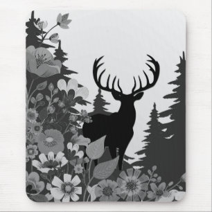 Tapis De Souris Cerf avec grand rack hors forêt