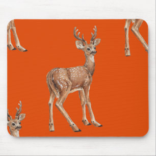 Tapis De Souris Cerf en rouge