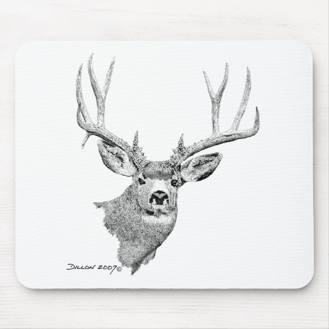 Tapis De Souris Cerfs communs de mule (Devant)