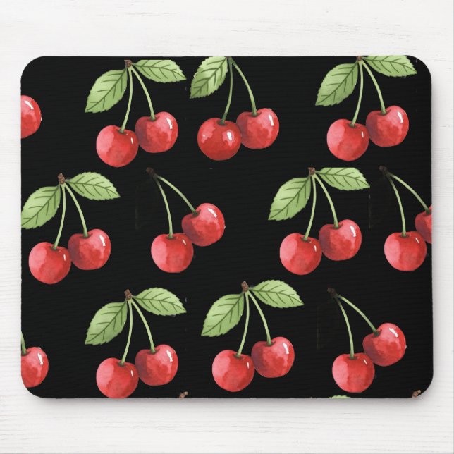 Tapis de souris Cerise | Tapis de bureau esthétiqu (Devant)