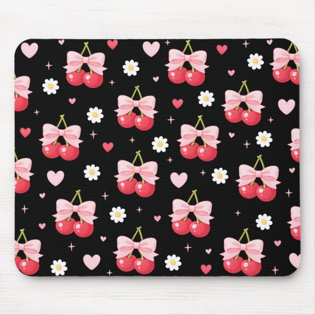 Tapis De Souris Cerises Coquettes (Devant)