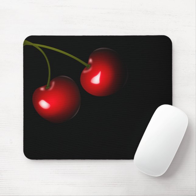 Tapis de souris Cerises Rouges (Avec souris)