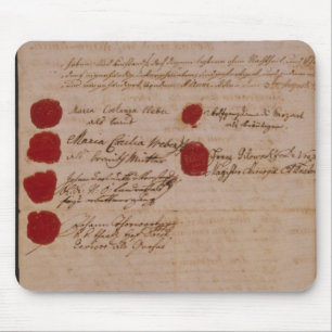 Tapis De Souris Certificat de mariage de Wolfgang, de Mozart et de