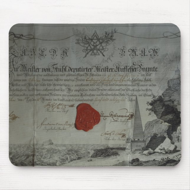 Tapis De Souris Certificat délivré par le maître adorable (Devant)