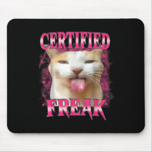 Tapis De Souris Certifié Freak Eat Cement Maudit Chat Funny Cat Me