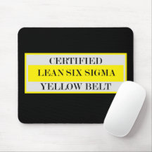 Certifié Lean Six Sigma Ceinture Jaune Mousepad