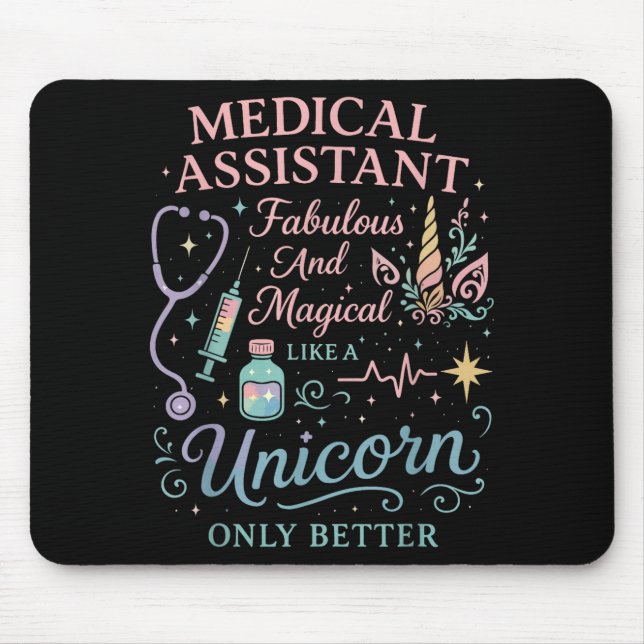 Tapis De Souris Certified Medical Istant Unicorn Cma Medical Istan (Devant)
