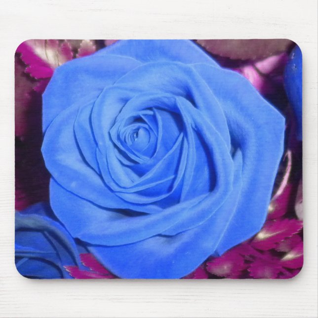 Tapis De Souris Cérulean Bleu pavé de souris Rose (Devant)