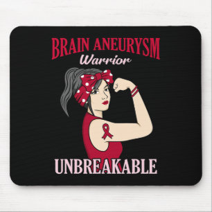 Tapis De Souris Cerveau Aneurysme Guerrier Mois de sensibilisation