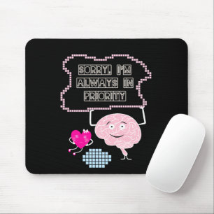Tapis De Souris Cerveau avec cœur