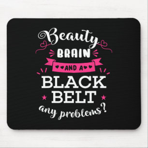 Tapis De Souris Cerveau De Beauté Et Une Ceinture Noire Tout Probl