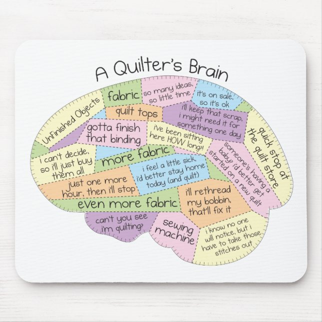 Tapis De Souris Cerveau de quilteur (Devant)