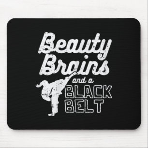 Tapis De Souris Cerveaux de beauté ceinture noire fille Ponytail K
