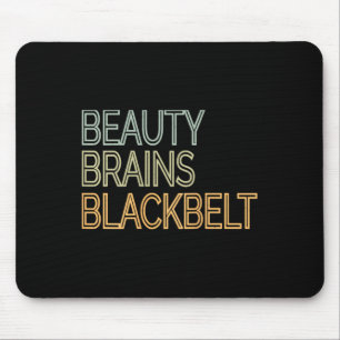 Tapis De Souris Cerveaux de beauté Ceinture noire Karate Taekwondo