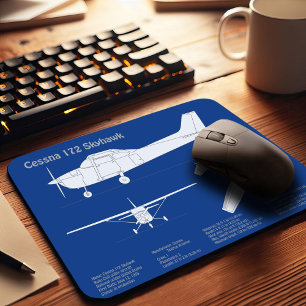 Tapis De Souris Cessna 172 Skyhawk - Plan directeur de l'avion ABD