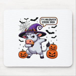 Tapis De Souris C'est la saison d'Halloween Bruh Funny Cow Moo Éff