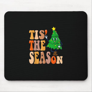 Tapis De Souris C'est la saison festive sapin de Noël Groovy