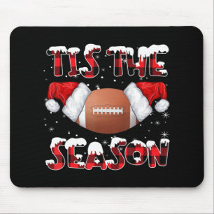 Tapis De Souris C'Est La Saison Santa Hat Football Red Plaid Chris