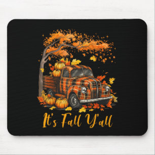 Tapis De Souris C'est l'automne à tous les citrouilles camion arbr