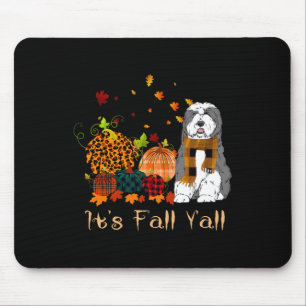 Tapis De Souris C'est l'automne, vous tous, chien de berger anglai
