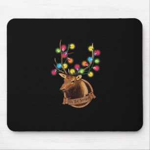 Tapis De Souris C'Est Le Rinder De Saison Avec Le Lig De Noël