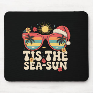 Tapis De Souris C'est le soleil de mer groovy Noël en juillet Vaca