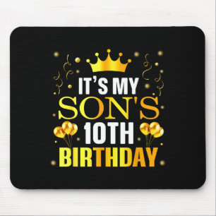 Tapis De Souris C'est les 10 ans de mon fils Joyeux Anniversaire 1