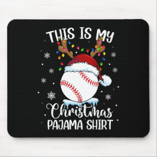 Tapis De Souris C'est ma noël baseball xmas sports boys me