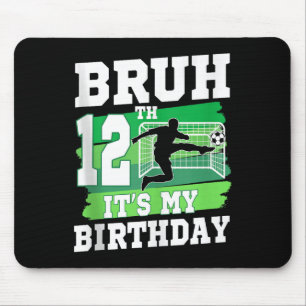 Tapis De Souris C'est mon 12ème anniversaire garçon fête de foot 1