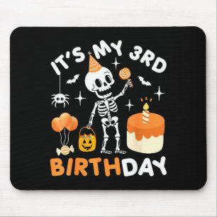 Tapis De Souris C'est mon 3e anniversaire-drole de squelette Hallo