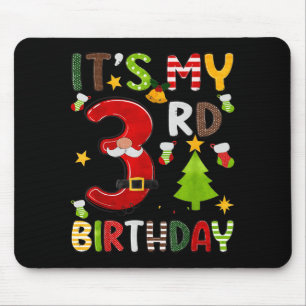 Tapis De Souris C'est mon 3ème anniversaire garçons 3 ans enfants