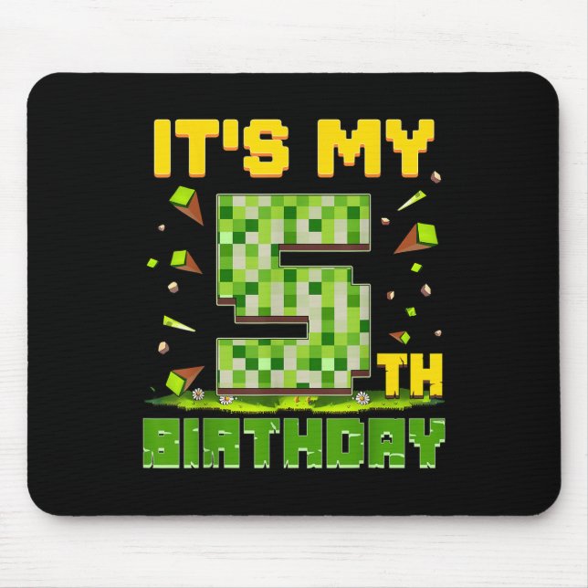 Tapis De Souris C'est mon 5e anniversaire garçon 5 ans Anniversair (Devant)