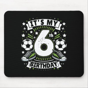 Tapis De Souris C'est mon 6ème anniversaire garçon de 6 ans footba