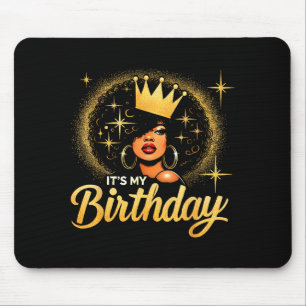 Tapis De Souris C'est mon anniversaire Reine Afro-Américaine Afro 