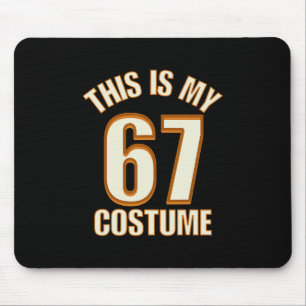 Tapis De Souris C'est mon costume d'Halloween 67 Lazy Brainrot Mem