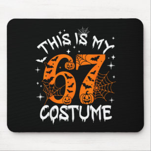 Tapis De Souris C'est mon costume d'Halloween 67 numéro 6 7 Meme S