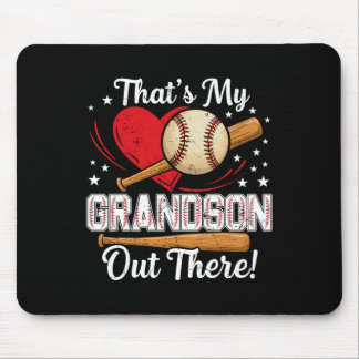 Tapis De Souris C'Est Mon Petit-Fils Là-Bas De Baseball Grand-Mère
