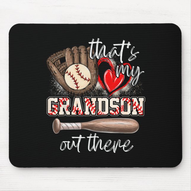 Tapis De Souris C'est mon petit-fils là-bas de baseball grand-mère (Devant)