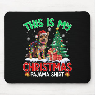 Tapis De Souris C'Est Mon Pyjama De Noël Chien De Berger Allemand 