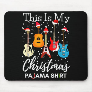 Tapis De Souris C'est Mon Pyjama De Noël Guitare Guitariste Musiqu