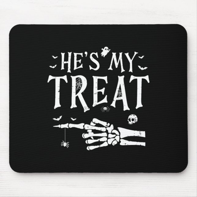 Tapis De Souris C'est mon traitement Skeleton main drôle Halloween (Devant)