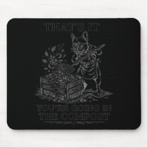Tapis De Souris C'est parti pour le compost drôle bouledogue franç