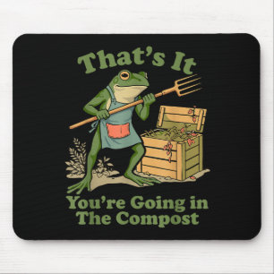Tapis De Souris C'est pour le compost grenouille de jardinage mama