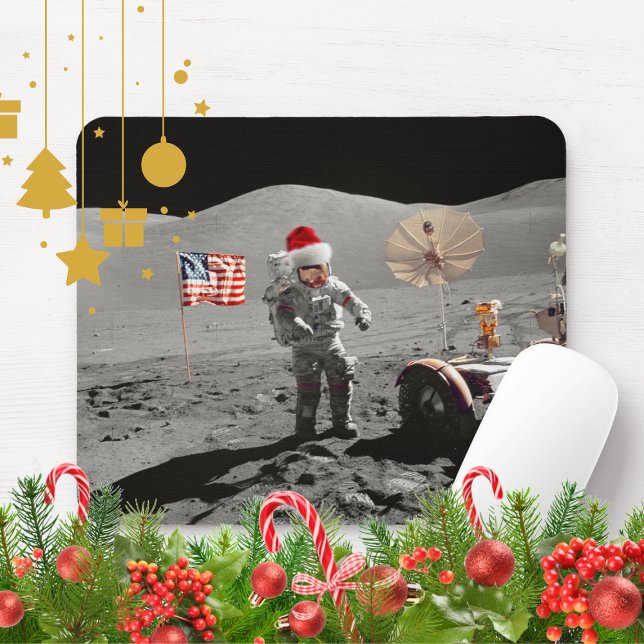 Tapis De Souris C'est un petit pas pour Santa Apollo 17  (Créateur téléchargé)