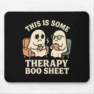 Tapis De Souris C'est une feuille de thérapie Boo drôle fantôme Ha