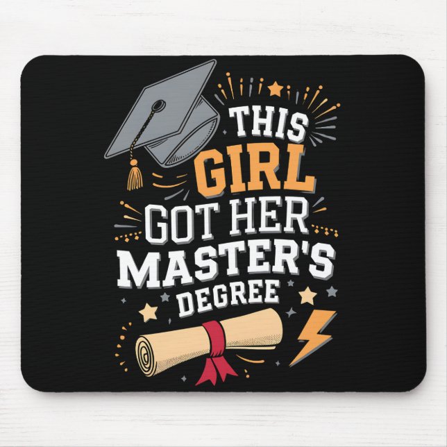 Tapis De Souris Cette fille a obtenu son diplôme de master (Devant)