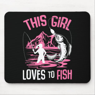 Tapis De Souris Cette fille adore la pêche les filles de pêche